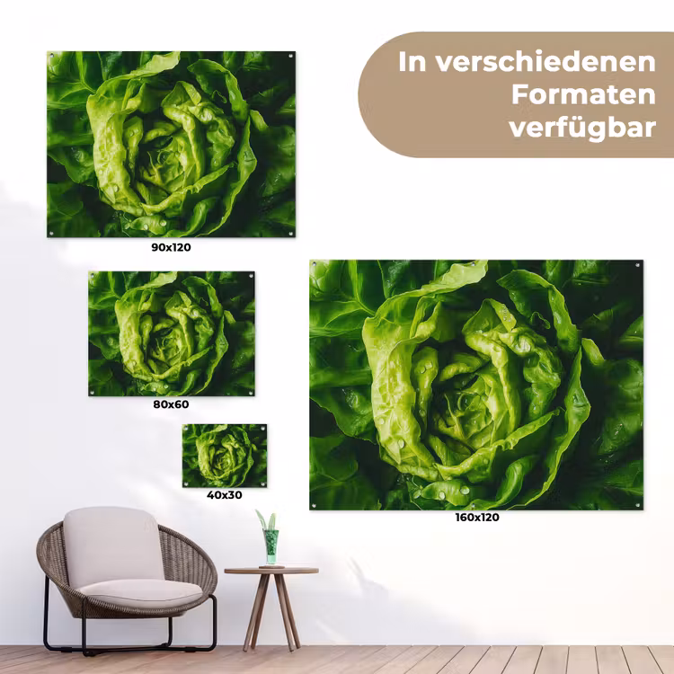 Groente - Sla - Groen tuinposter los doek klein -Xsfeer9_DE