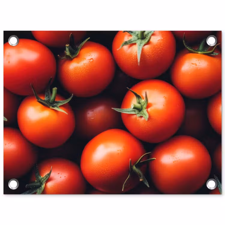Groente - Rood - Tomaten tuinposter los doek klein -3d