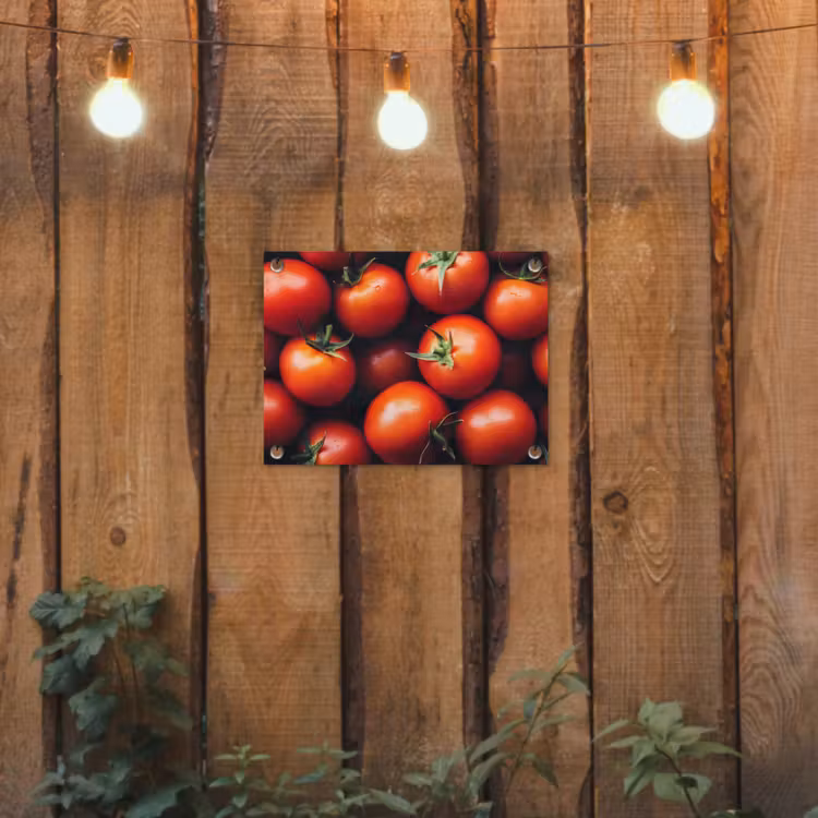 Groente - Rood - Tomaten tuinposter los doek klein -sfeer1