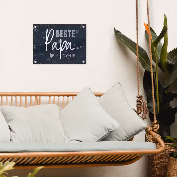 Cadeau voor man - Quote - Vaderdag - Beste papa ooit - Spreuken tuinposter los doek klein -sfeer7