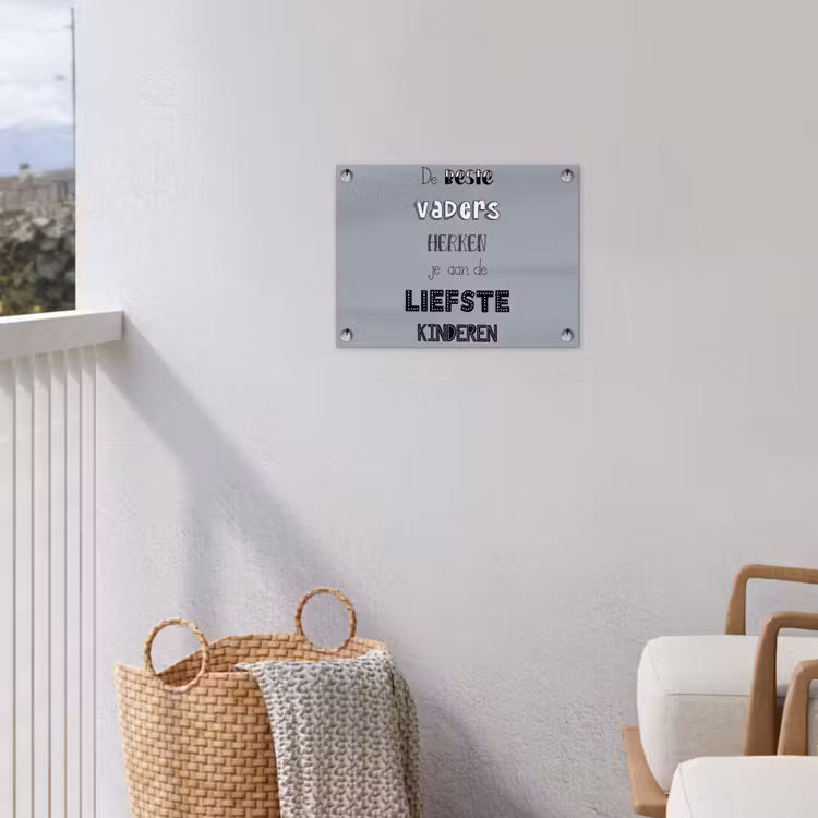 Vaderdag geschenk - Vader - Spreuken - De beste vaders - Quote tuinposter los doek klein -sfeer8