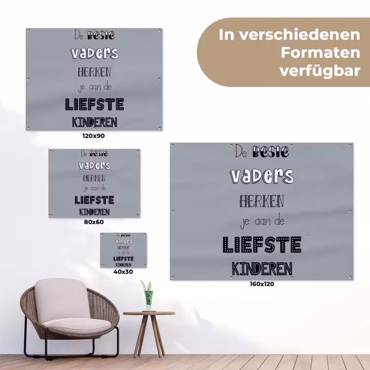 Vaderdag geschenk - Vader - Spreuken - De beste vaders - Quote tuinposter los doek klein -Xsfeer9_DE