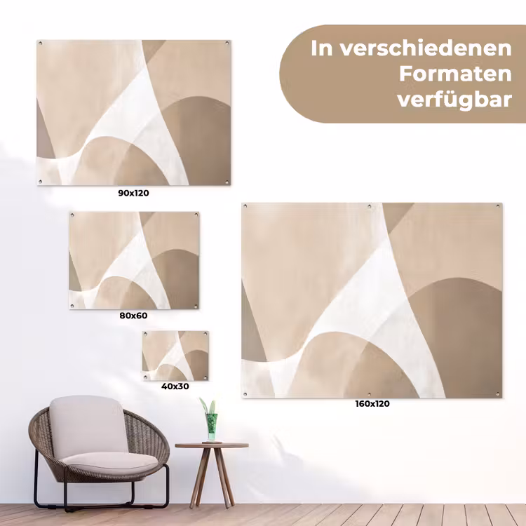 Vloeiende vlakken - Harmonieus - Golvend tuinposter los doek klein -Xsfeer9_DE