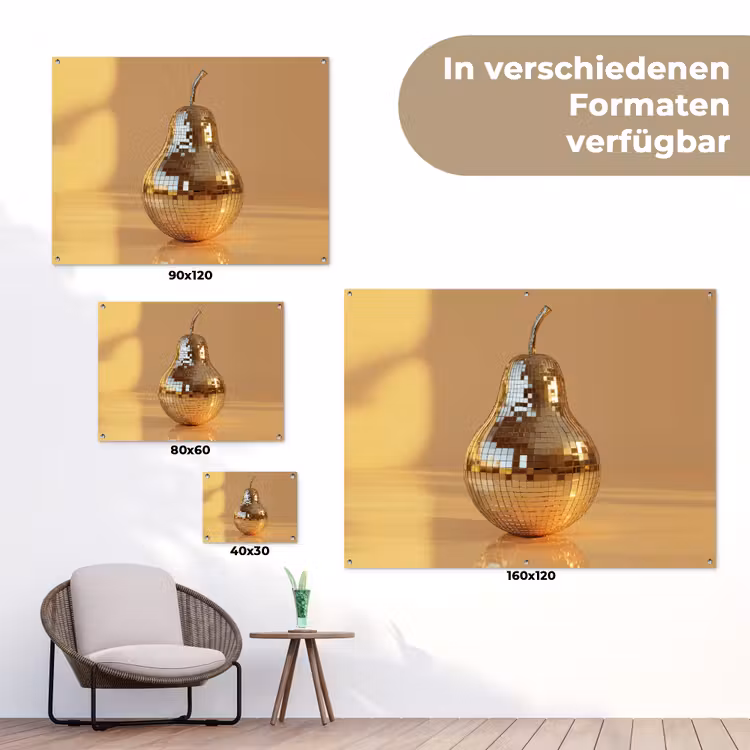 Goud - Disco - Glitter - Peer tuinposter los doek klein -Xsfeer9_DE