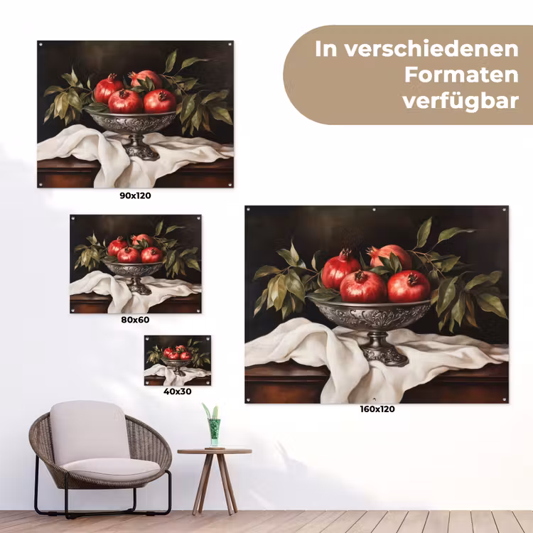 Granaatappels - Klassiek - Vintage tuinposter los doek klein -Xsfeer9_DE