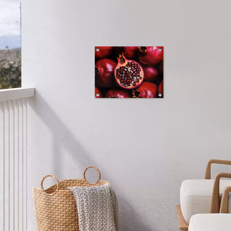 Granaatappel - Rood - Fruit tuinposter los doek klein -sfeer8