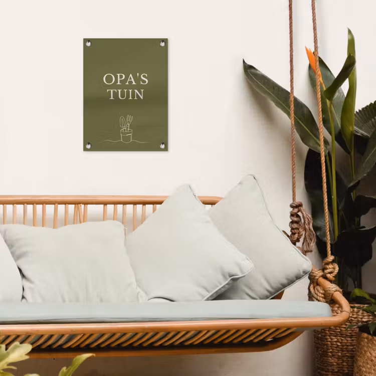 Opa's Tuin tuinposter los doek klein -sfeer7