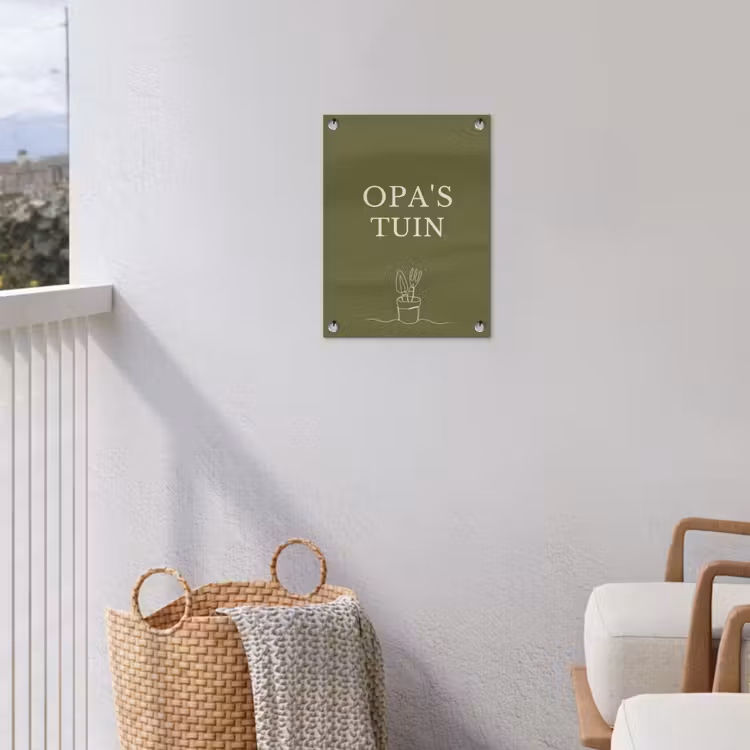 Opa's Tuin tuinposter los doek klein -sfeer8