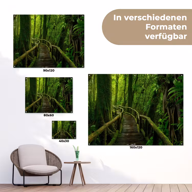 Groene Oase van Rust tuinposter los doek klein -Xsfeer9_DE