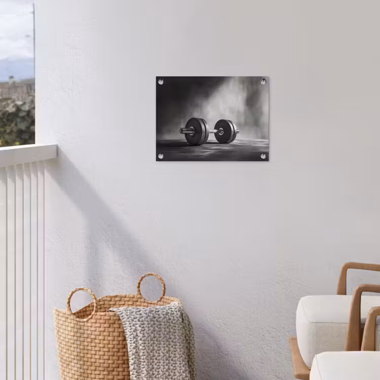 Halter - Gewichten - Zwart tuinposter los doek klein -sfeer8