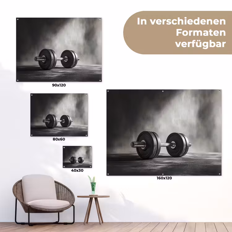 Halter - Gewichten - Zwart tuinposter los doek klein -Xsfeer9_DE