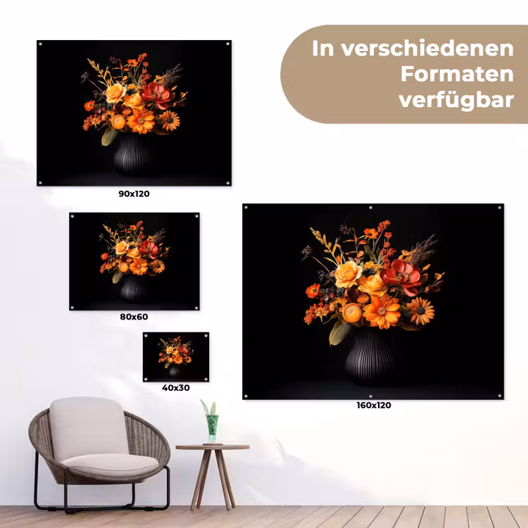 Herfst - Boeket - Oranje tuinposter los doek klein -Xsfeer9_DE