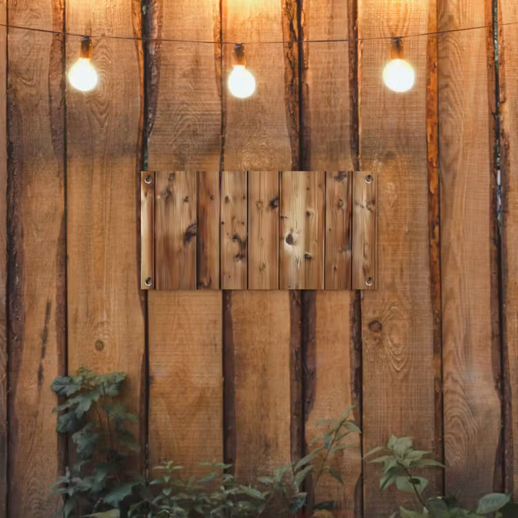 Hout - Planken - Bruin tuinposter los doek klein -sfeer1