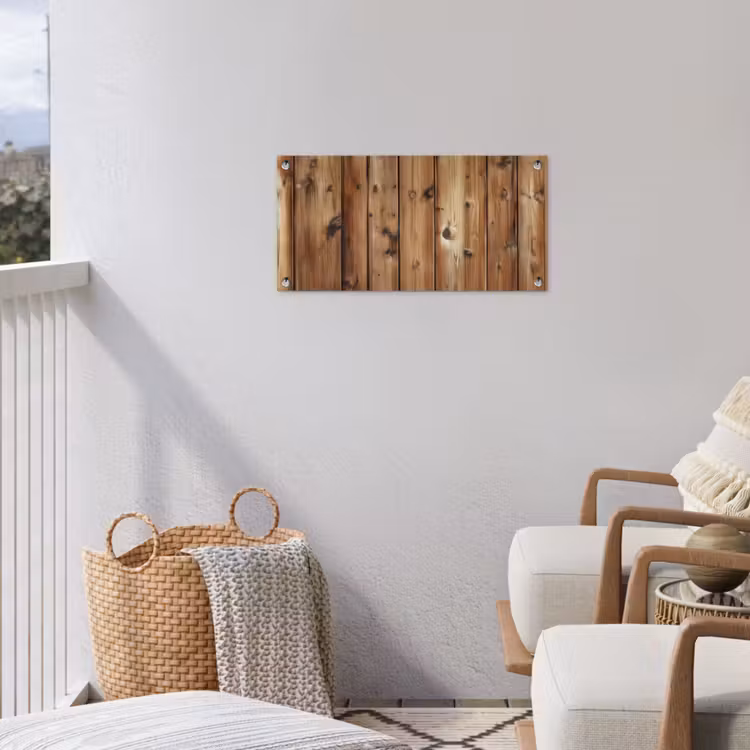 Hout - Planken - Bruin tuinposter los doek klein -sfeer8