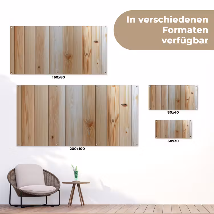 Hout - Planken - Licht tuinposter los doek klein -Xsfeer9_DE
