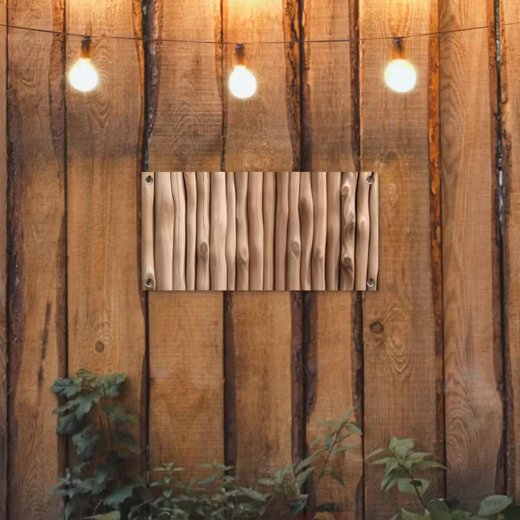 Hout - Stam - Lichtbruin tuinposter los doek klein -sfeer1