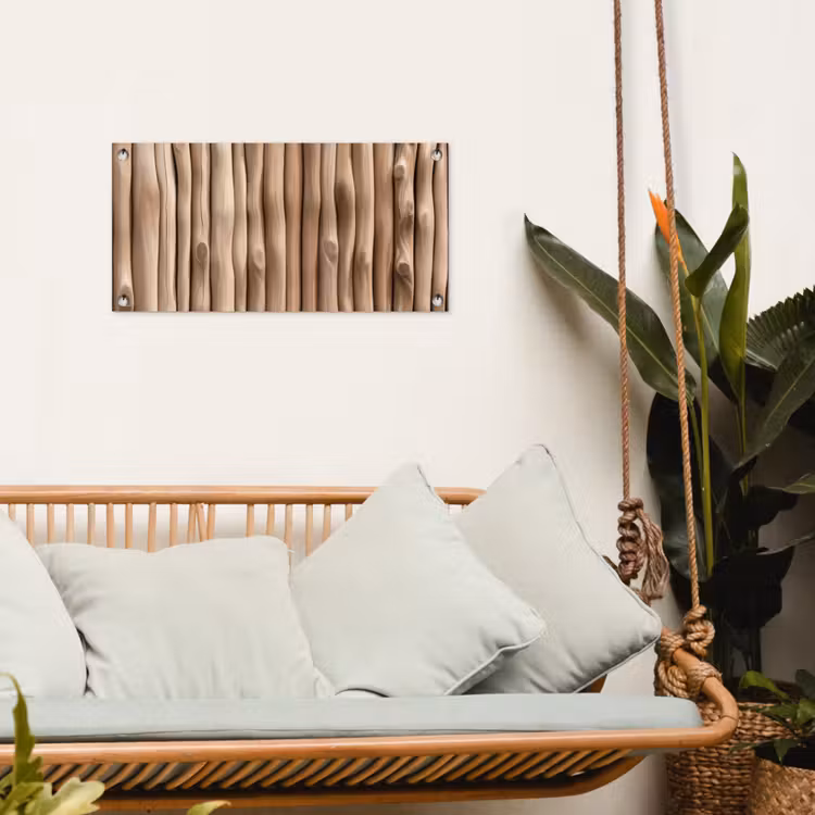 Hout - Stam - Lichtbruin tuinposter los doek klein -sfeer7