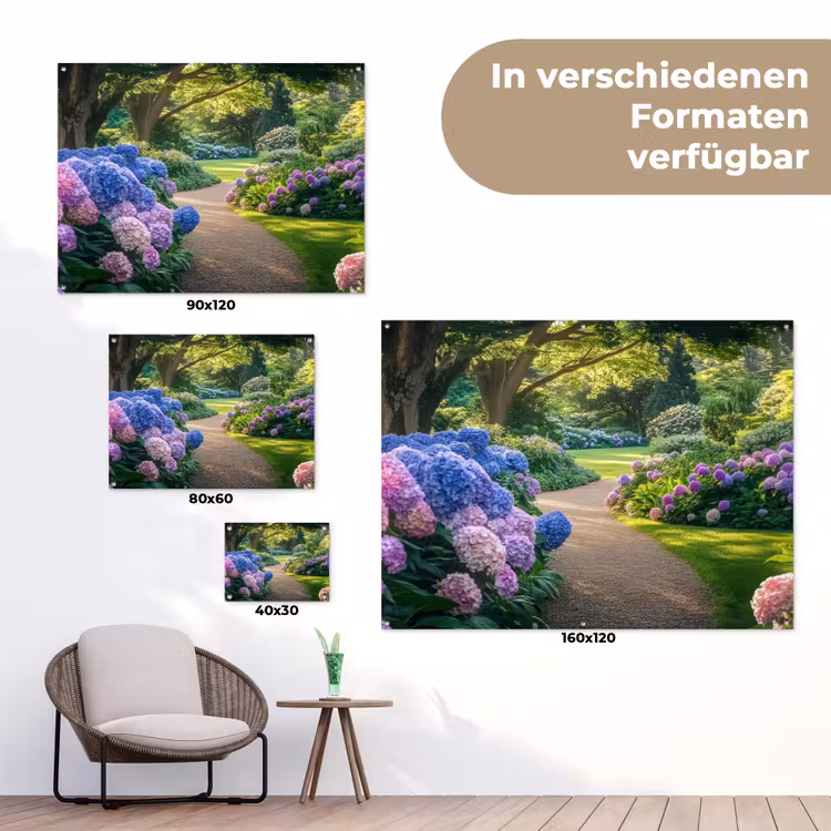 Hortensia- Park - Pad tuinposter los doek klein -Xsfeer9_DE