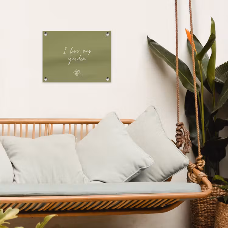 I Love My Garden tuinposter los doek klein -sfeer7