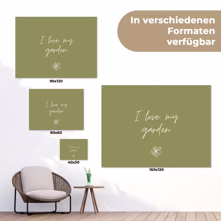 I Love My Garden tuinposter los doek klein -Xsfeer9_DE