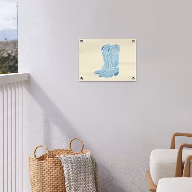 Illustratie - Cowboylaarzen - Patroon tuinposter los doek klein -sfeer8