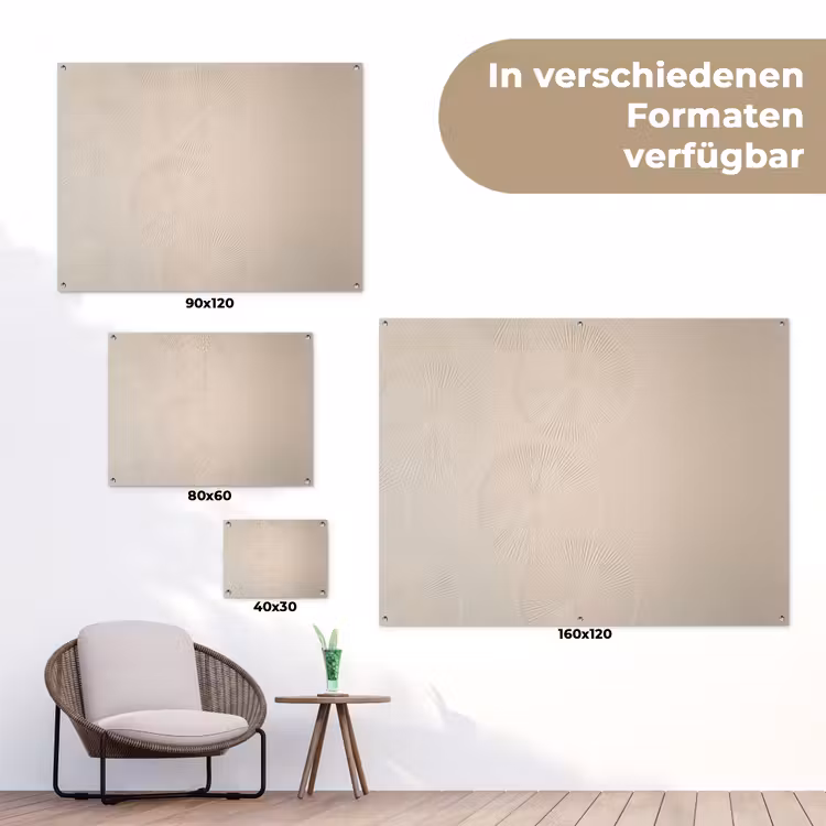 Japandi - Beige - Modern tuinposter los doek klein -Xsfeer9_DE