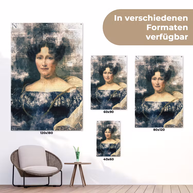 Johanna Henriette Engelen - Dubois Drahonet - Krant tuinposter los doek klein -Xsfeer9_DE
