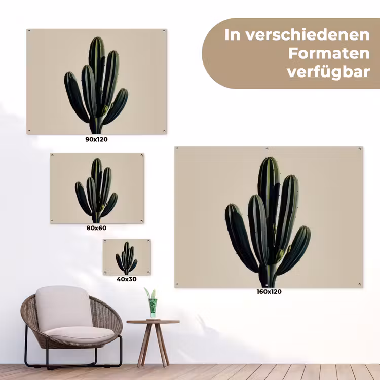 Cactus - Subtiel - Groen tuinposter los doek klein -Xsfeer9_DE