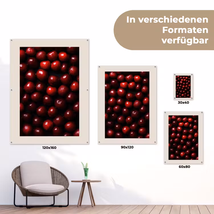 Kersen - Rood tuinposter los doek klein -Xsfeer9_DE