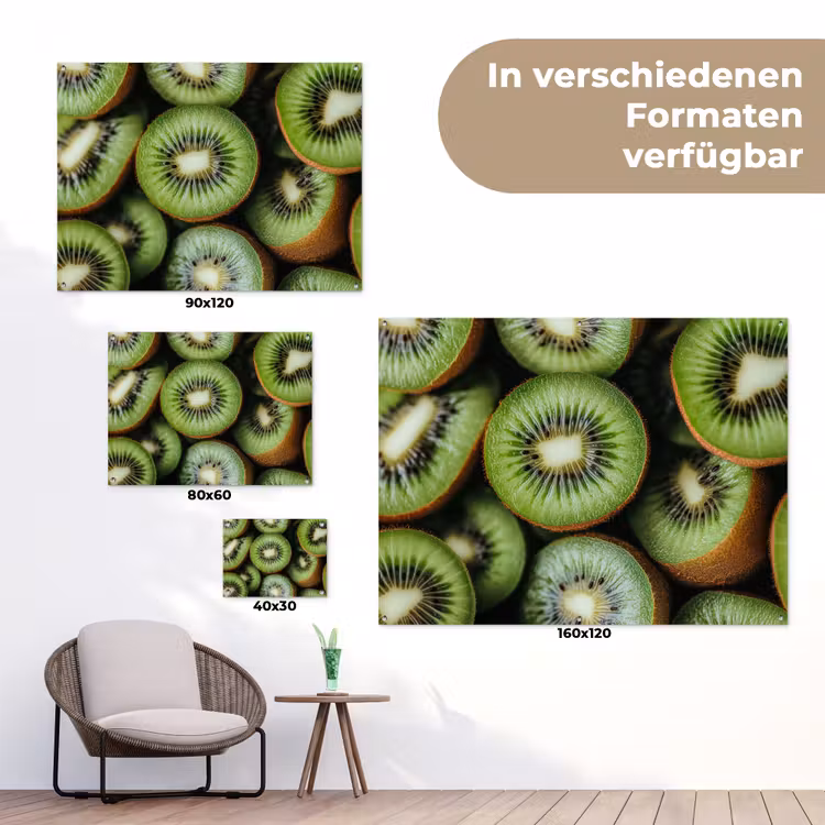 Kiwi - Fruit - Groen tuinposter los doek klein -Xsfeer9_DE