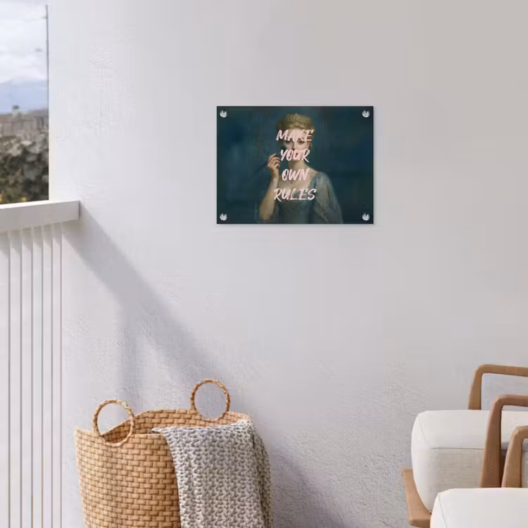 Klassiek - Sierlijk - Roze tuinposter los doek klein -sfeer8