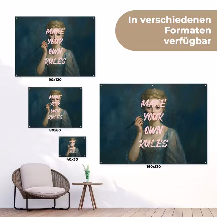 Klassiek - Sierlijk - Roze tuinposter los doek klein -Xsfeer9_DE