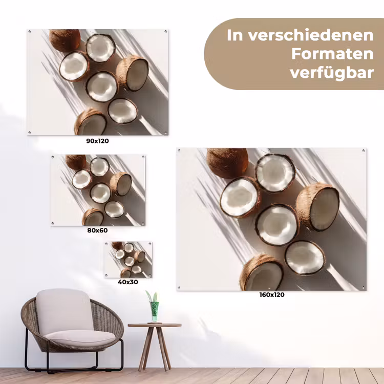 Kokosnoten - Bruin - Shaduw tuinposter los doek klein -Xsfeer9_DE