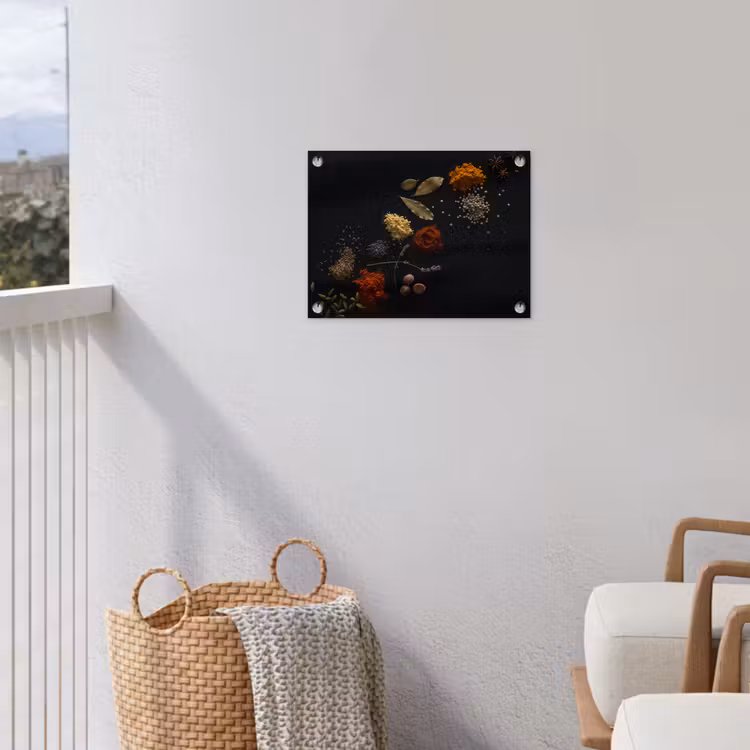 Kruiden - Zwart - Specerijen - Keuken - Koken tuinposter los doek klein -sfeer8