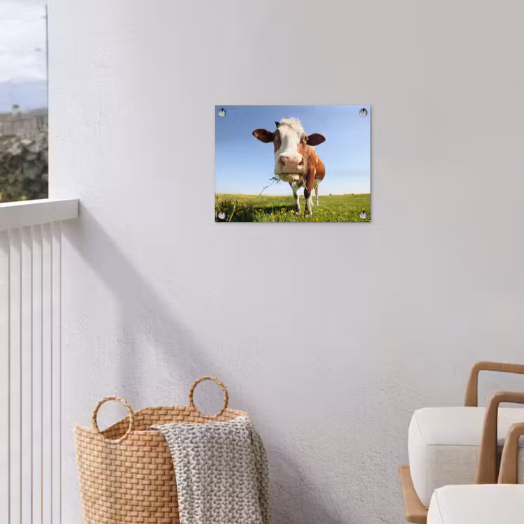 Koe in de Weide tuinposter los doek klein -sfeer8