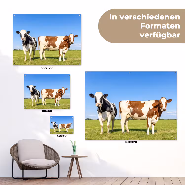 Koeien in de Weide tuinposter los doek klein -Xsfeer9_DE