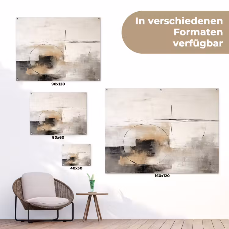 Kunst - Abstract - Grijs - Industrieel tuinposter los doek klein -Xsfeer9_DE