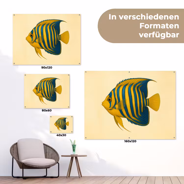 Felgeel - Vis - Strepen - Vinnen tuinposter los doek klein -Xsfeer9_DE