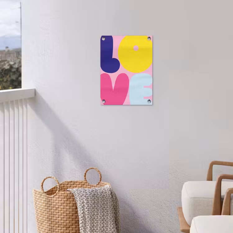 Love - Valentijn - Kleurrijk tuinposter los doek klein -sfeer8