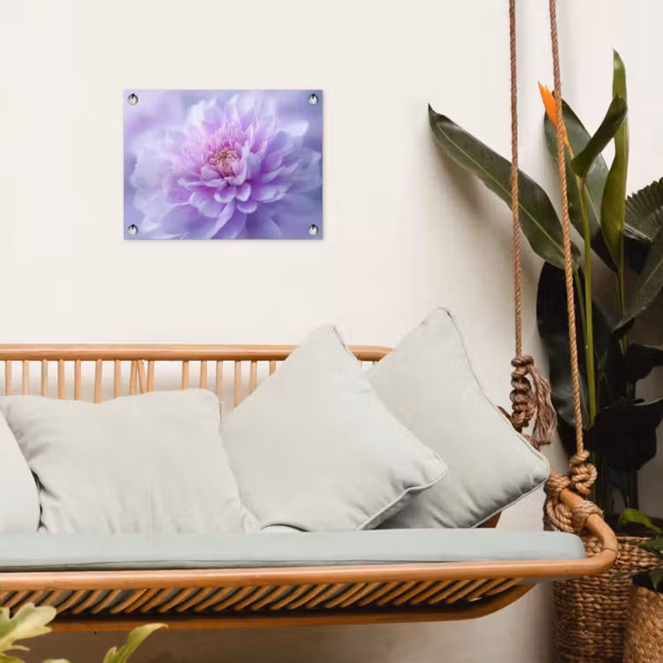 Paars - Dahlia - Dromerig tuinposter los doek klein -sfeer7