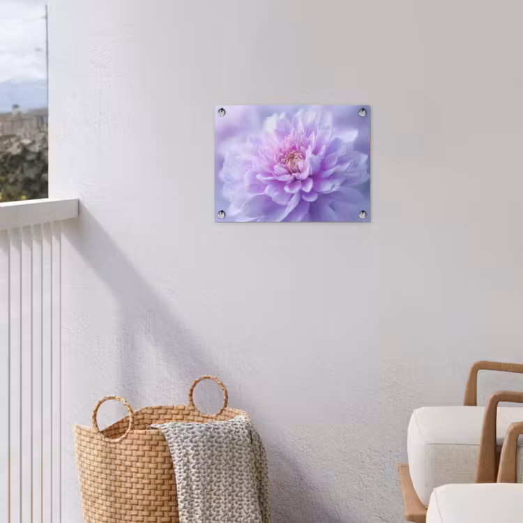 Paars - Dahlia - Dromerig tuinposter los doek klein -sfeer8