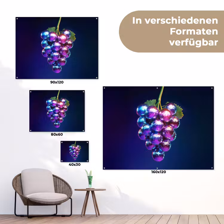 Paars - Disco - Feest - Druif tuinposter los doek klein -Xsfeer9_DE