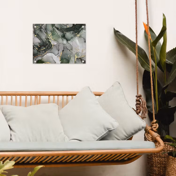 Luxe - Marmer - Groen tuinposter los doek klein -sfeer7