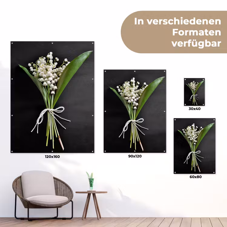 Lelietjes van dalen - Bloemen - Stilleven - Flora tuinposter los doek klein -Xsfeer9_DE