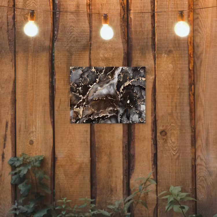 Marmer - Goud - Glitter - Luxe tuinposter los doek klein -sfeer1
