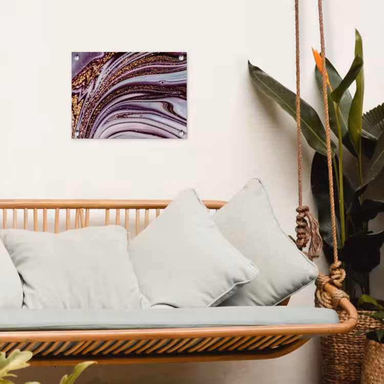 Marmer - Roze - Goud - Glitter - Marmerlook - Luxe tuinposter los doek klein -sfeer7