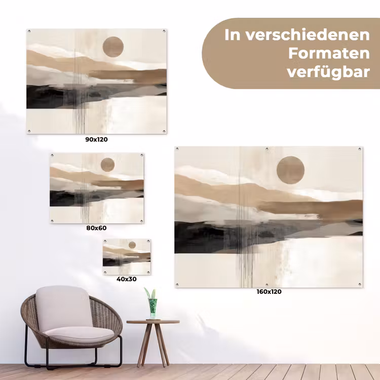 Minimalistisch - Landschap - Dimensie tuinposter los doek klein -Xsfeer9_DE