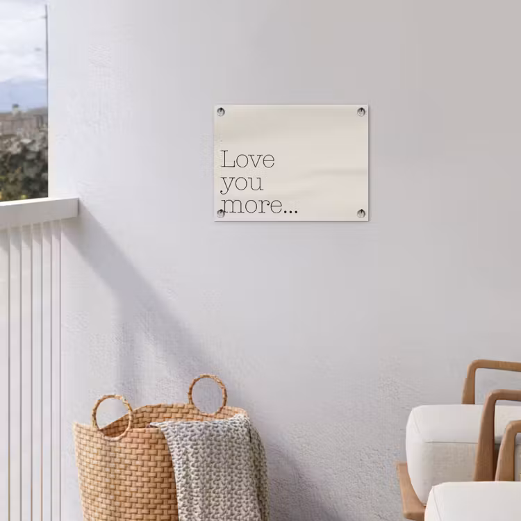 Minimalistisch - Love - Beige tuinposter los doek klein -sfeer8