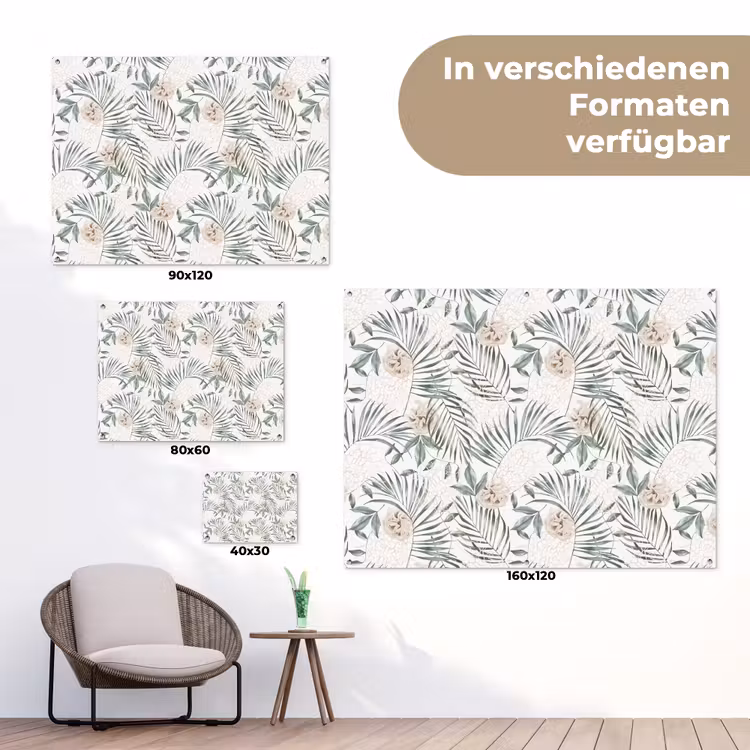 Monstera - Palmblad - Jungle - Tropisch tuinposter los doek klein -Xsfeer9_DE