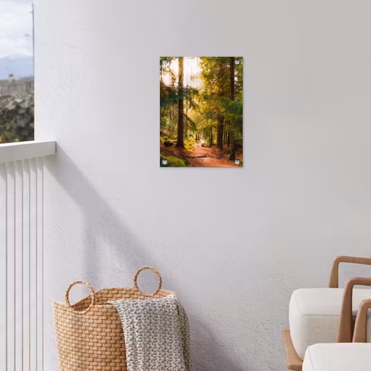 Mossig bospad tuinposter los doek klein -sfeer8